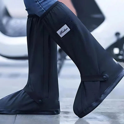 Wasserdichte Schuhüberzieher mit rutschfester Sohle und seitlichem Reißverschluss für Regen und Schnee, Ansicht 3