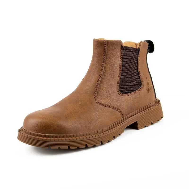 Wasserdichte Sicherheitsstiefel für Herren mit Stahlkappe, PU-Obermaterial und rutschfester Gummisohle, Ansicht 4