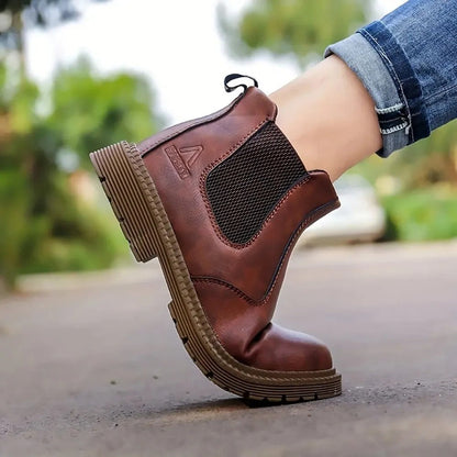 Wasserdichte Sicherheitsstiefel für Herren mit Stahlkappe, PU-Obermaterial und rutschfester Gummisohle, Ansicht 7