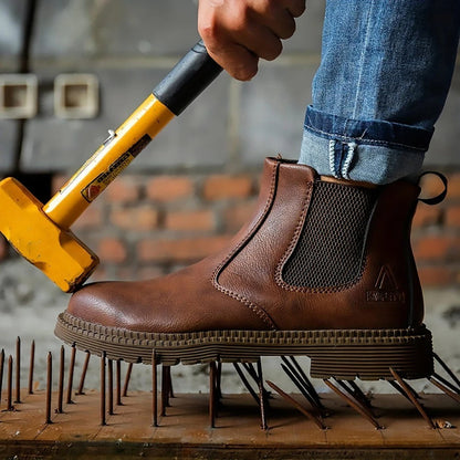 Wasserdichte Sicherheitsstiefel für Herren mit Stahlkappe, PU-Obermaterial und rutschfester Gummisohle, Ansicht 10
