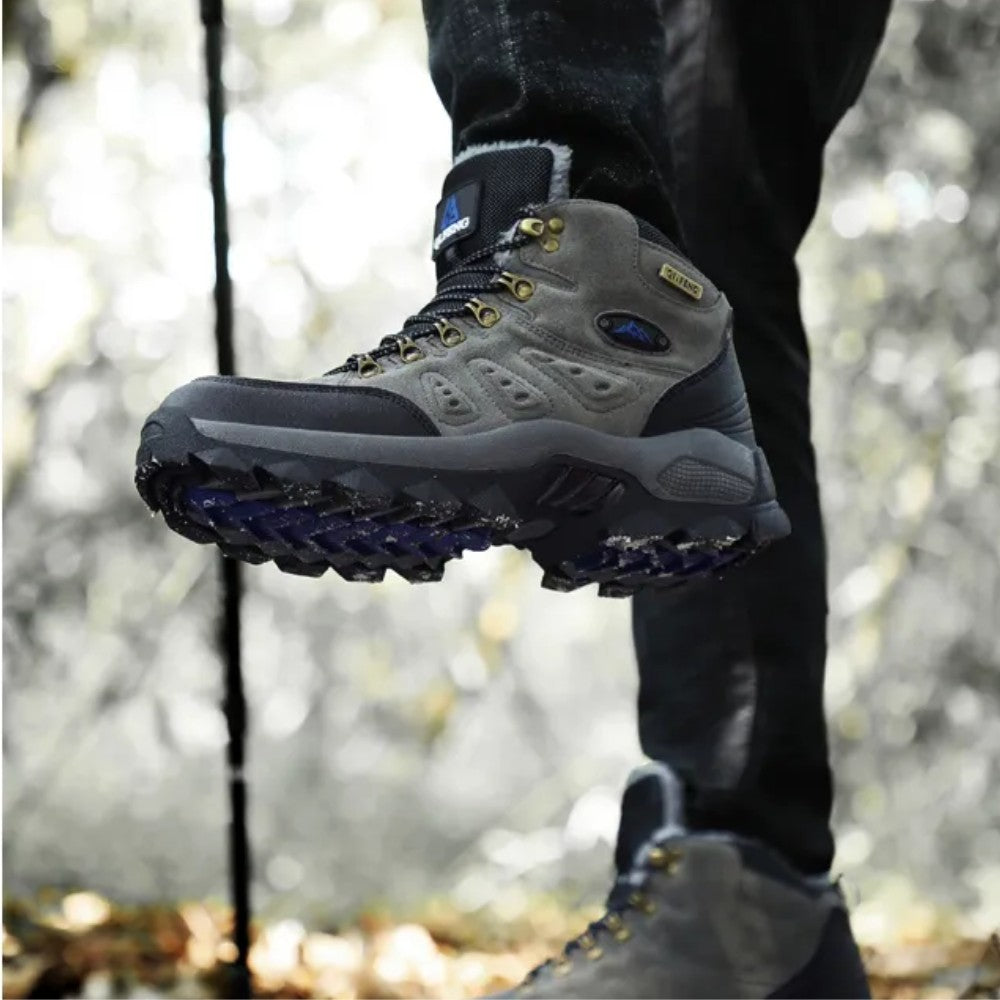 Wasserdichte Trekkingschuhe aus Wildleder-Optik mit rutschfester Profilsohle und Knöchelstütze, Ansicht 8