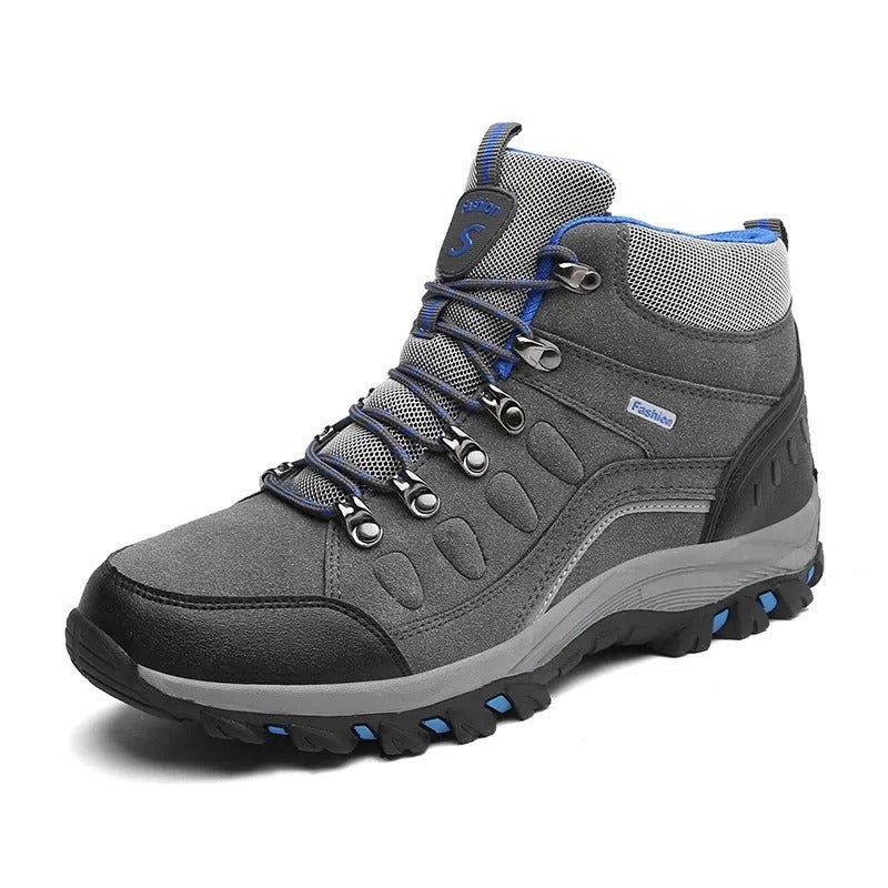 Wasserdichte Wanderschuhe mit griffiger Profilsohle und atmungsaktivem Obermaterial für Damen und Herren in Grau