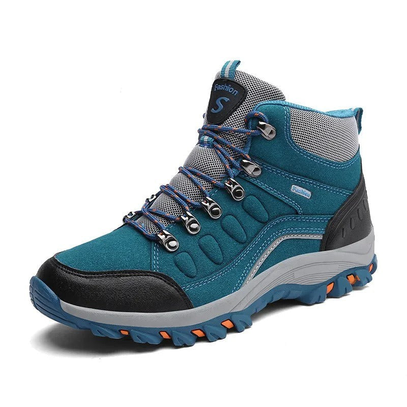 Wasserdichte Wanderschuhe mit griffiger Profilsohle und atmungsaktivem Obermaterial für Damen und Herren in Blau
