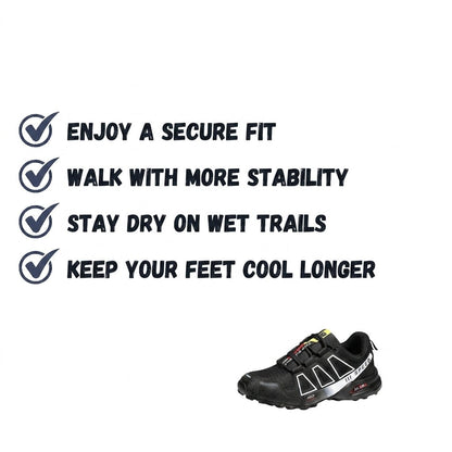 Wasserdichte Wanderschuhe mit rutschfester Gummisohle und Schnellschnürung für Trekking und Trail, Ansicht 6