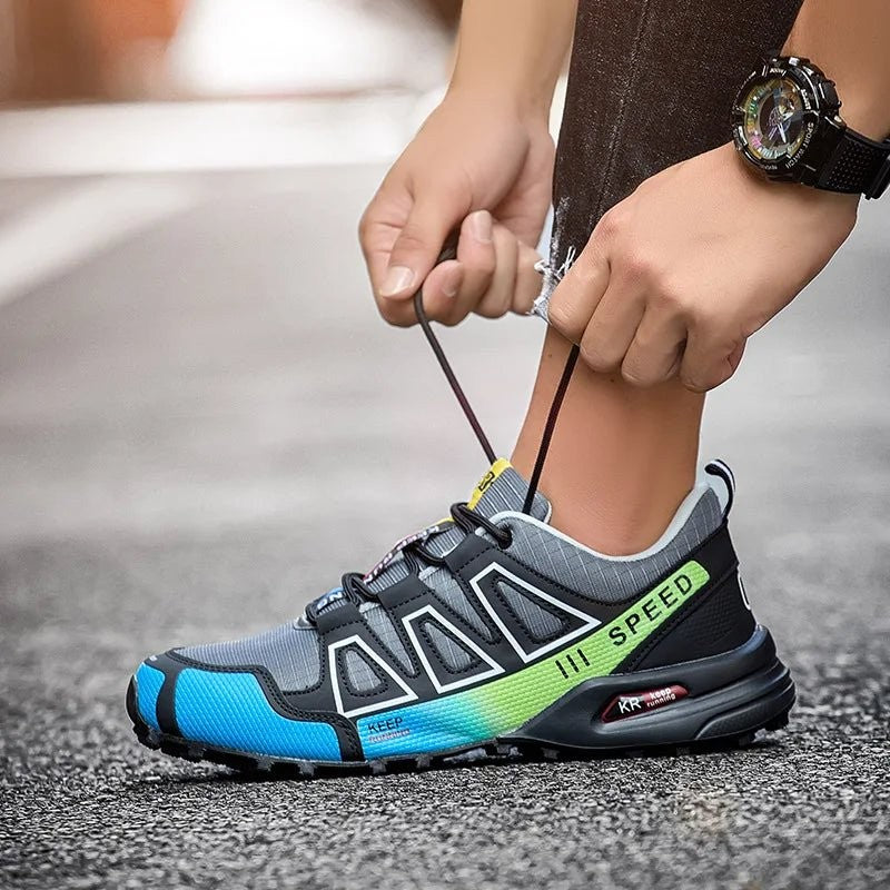 Wasserdichte Wanderschuhe mit rutschfester Gummisohle und Schnellschnürung für Trekking und Trail, Ansicht 13