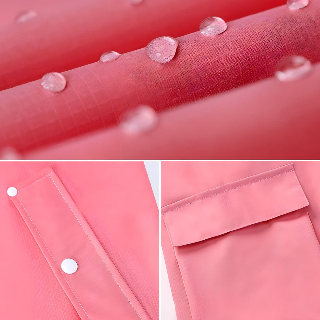 Wasserdichter Regenanzug für Damen mit Kapuzenjacke, Regenhose und Reflexstreifen, Ansicht 4