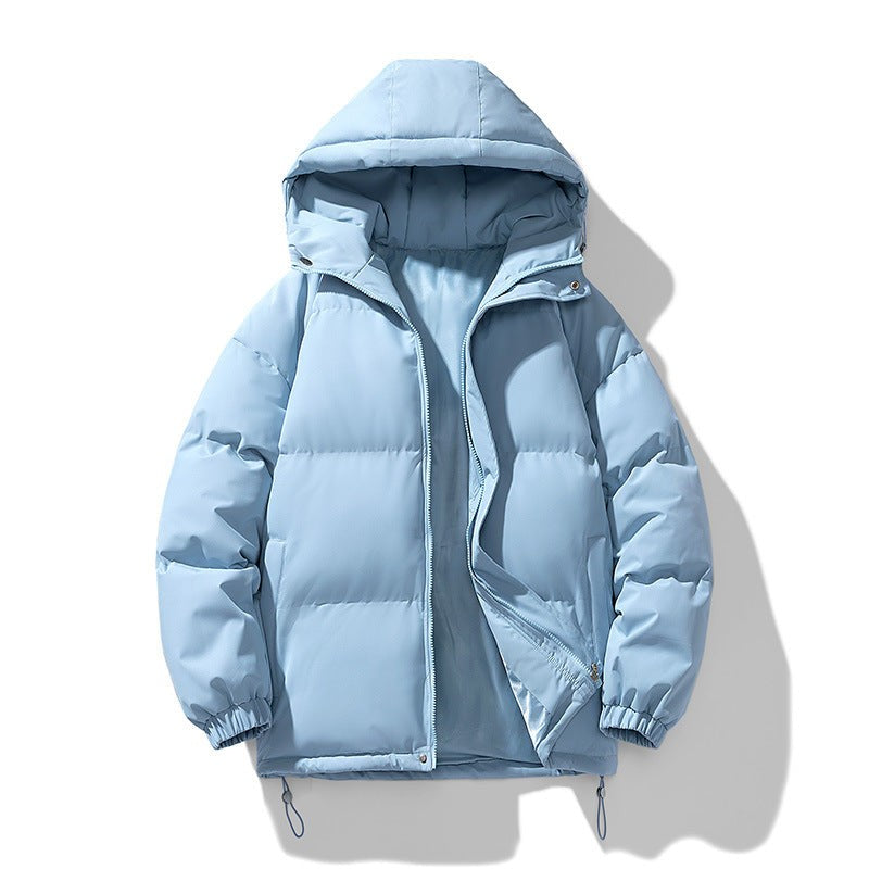 Wattierte Herren-Pufferjacke mit Kapuze, Reißverschluss und elastischen Bündchen für den Winter, Ansicht 11