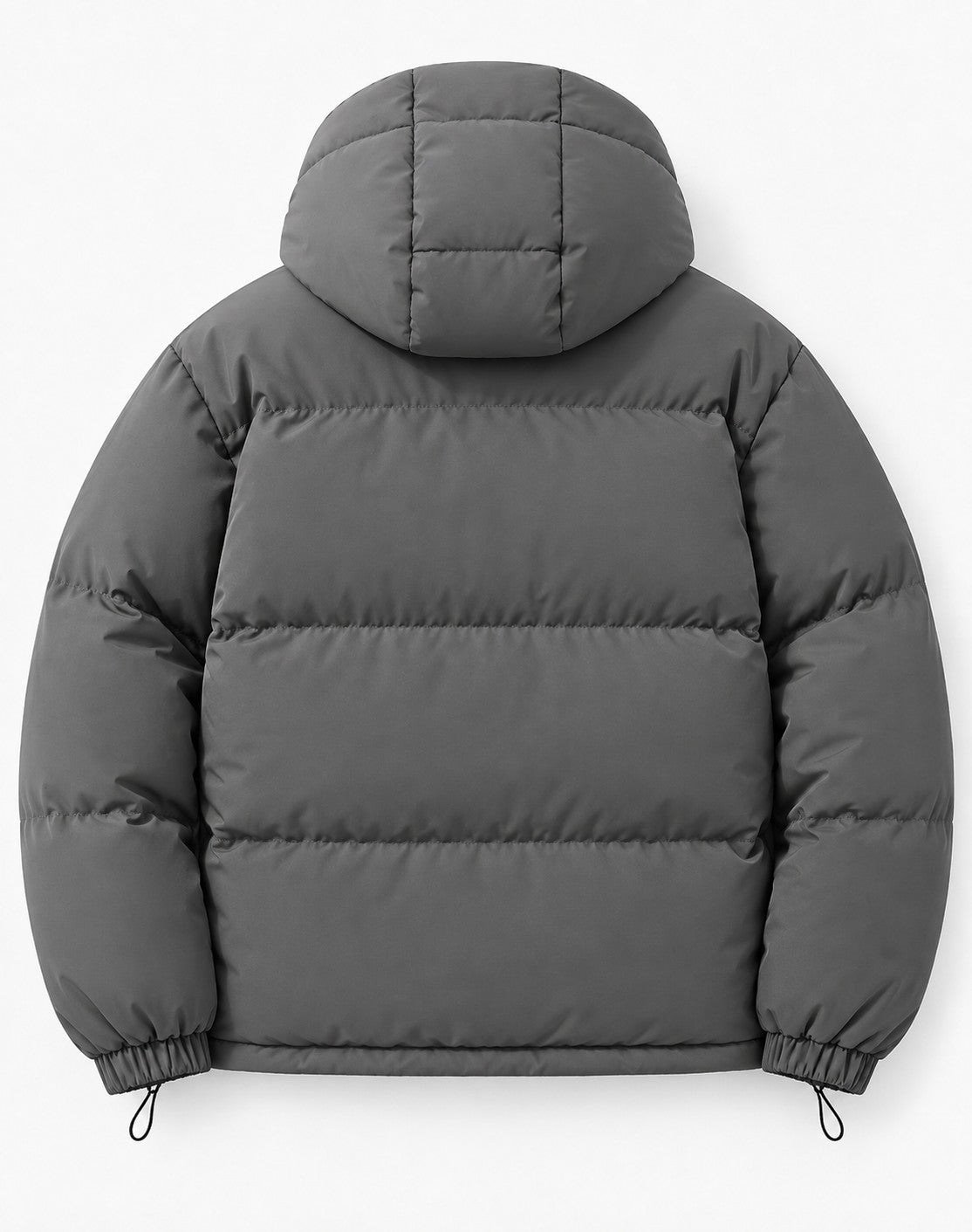 Wattierte Herren-Pufferjacke mit Kapuze, Reißverschluss und elastischen Bündchen für den Winter, Ansicht 18