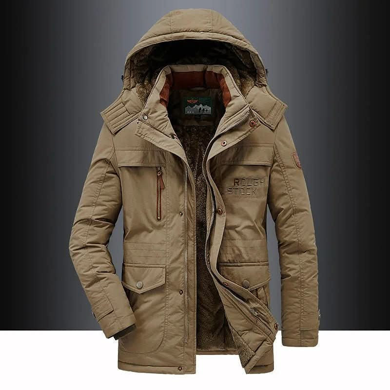 Wattierter Herren-Parka mit Fleecefutter, abnehmbarer Kapuze und winddichtem Obermaterial, Ansicht 8