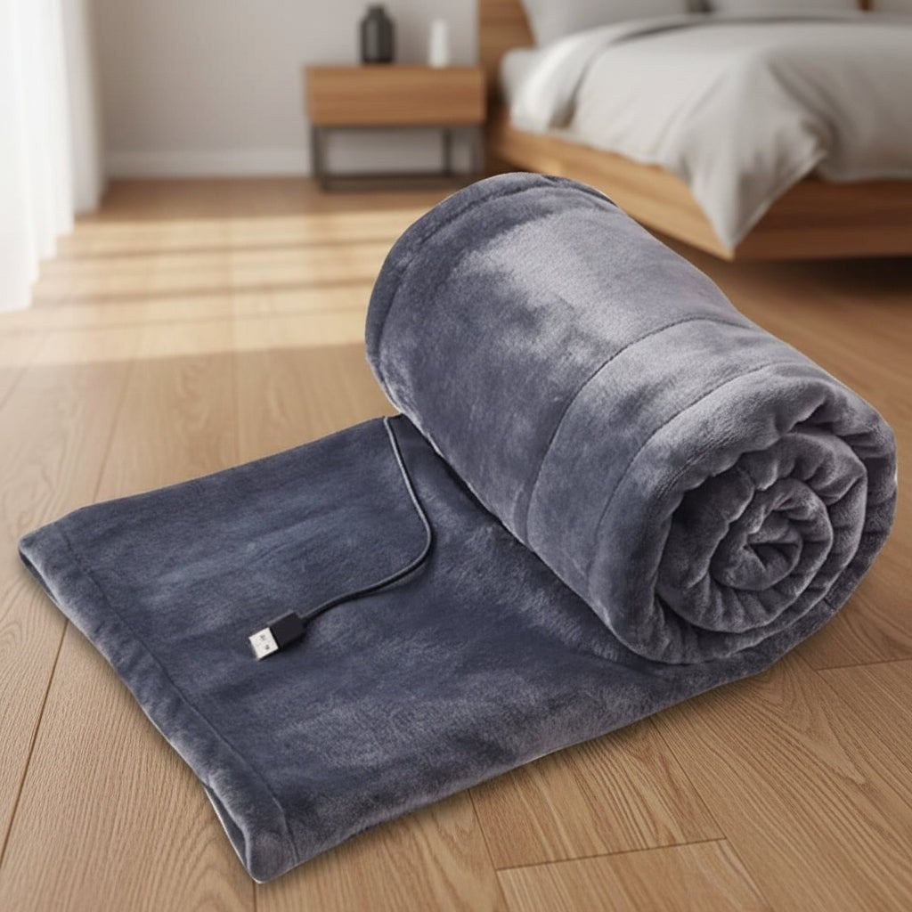 Weiche USB-Heizdecke mit 3 Heizstufen und 5-V-Anschluss für Sofa, Büro und unterwegs, Ansicht 5