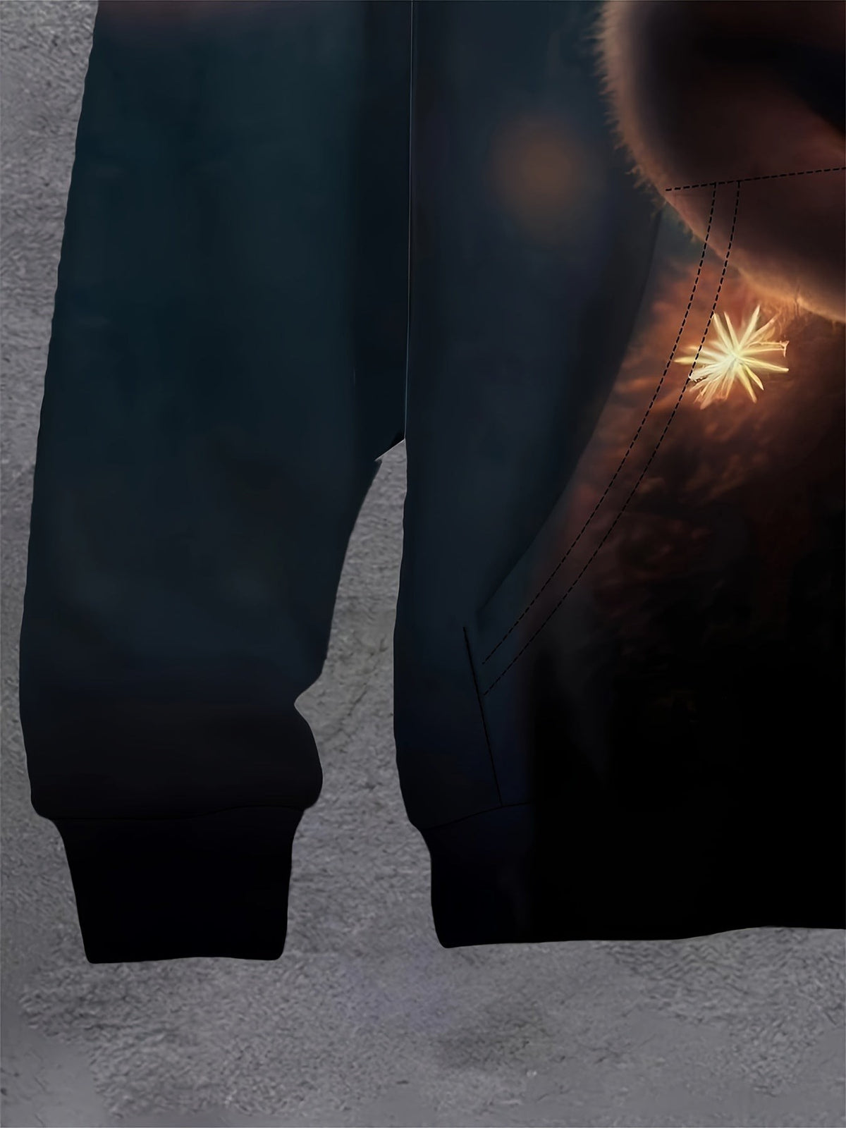 Weihnachts-Hoodie mit Rentier-Motiv, Kapuze und Kängurutasche aus Polyestermischung, Ansicht 4