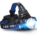 Wiederaufladbare LED-Stirnlampe mit Zoomfunktion, drei Leuchtmodi und rotem Rücklicht für Outdoor