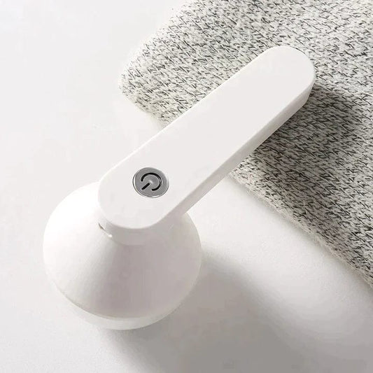 Wiederaufladbarer Fusselrasierer mit USB-Ladefunktion und abnehmbarem Fusselbehälter in Weiß