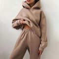 Zweiteiliges Damen-Jogginganzug-Set mit Kapuzenpullover und Jogginghose mit Gummibund