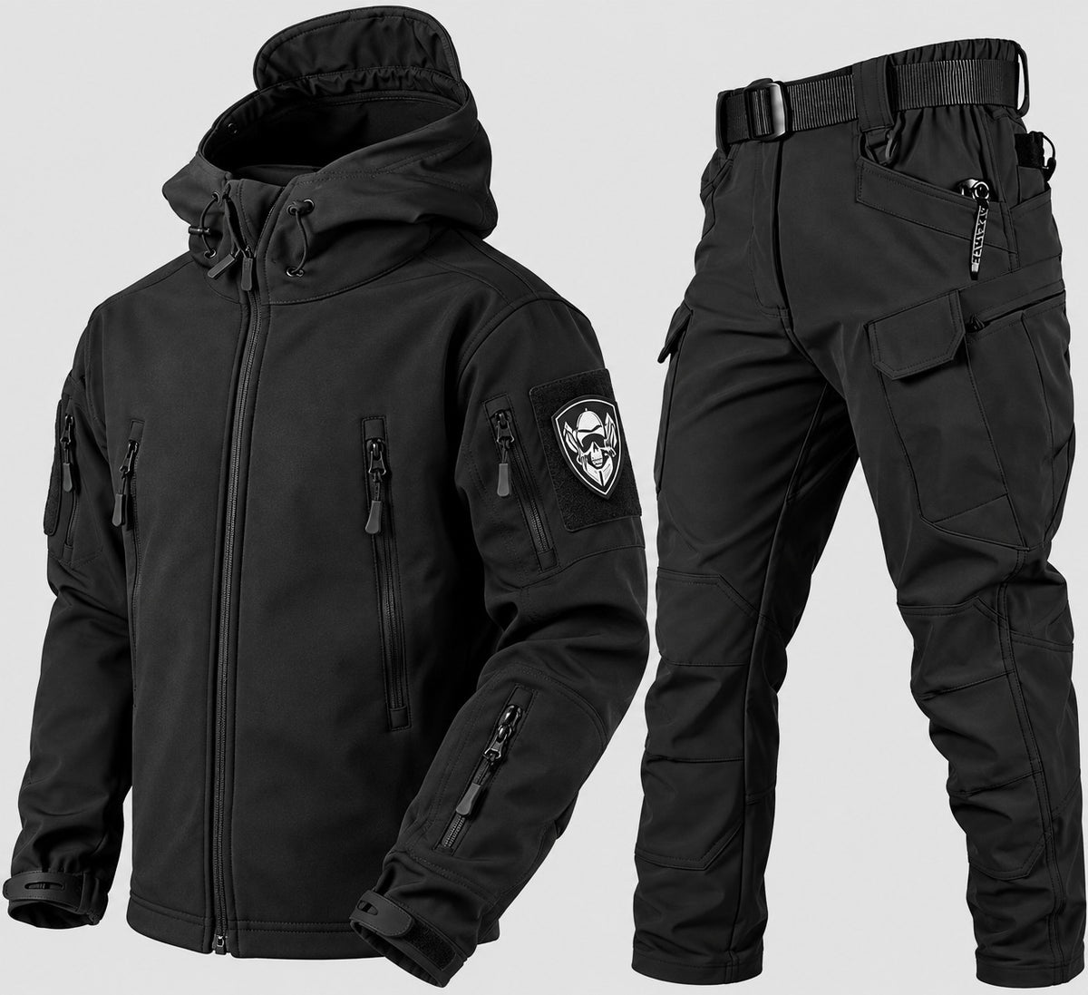 Zweiteiliges Herren-Outdoor-Set aus Jacke und Hose, wasserabweisend mit Fleecefutter, Ansicht 7